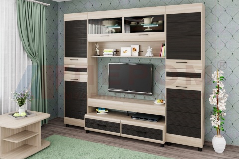 Гостиная-Стенка Камелия №10 (В-2172 х Ш-2520 х Г-452 мм)